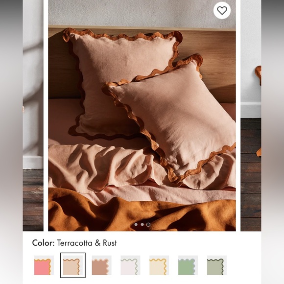 Bed Threads 100% French Flax Linen - terracotta/rust - Picture 4 of 4